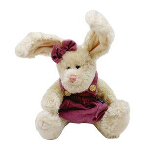 Boyds Bear Bunny Rabbit Cream In Purple Dress 8" Plush Stuffed Animal Jointed